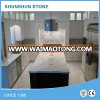 White calacatta quartz stone countertop for kitchen