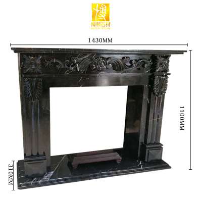 Hot sales fireplace mantel natural marble surround for fireplace modern