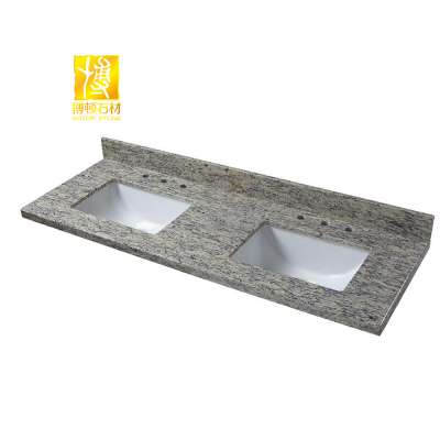 Factory Good price Hotel Double Sink Bathroom Granite Vanity Counter Top