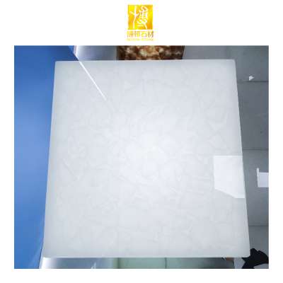 Luxury Decorative Glass Jade Artificial Light Translucent Stone