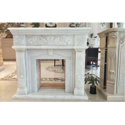 Modern Molds White Fireplace Mantel Marble