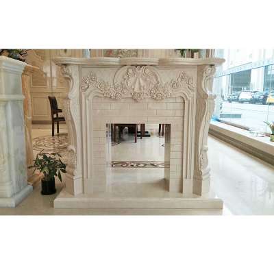 Indoor Frame Simple Mantels Marble Fireplace Mantel