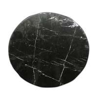 Good price nero marquina round table top black marble tile with white veins