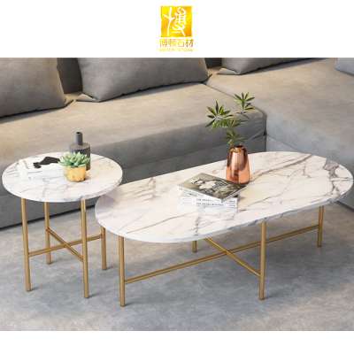 Modern design marble inlay table top marble top coffee table sets