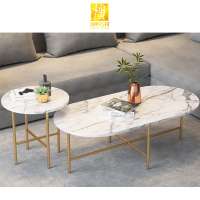 Modern design marble inlay table top marble top coffee table sets