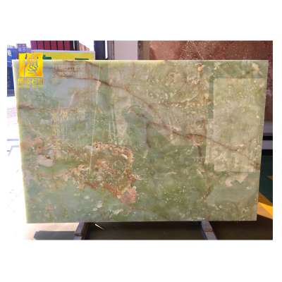 China cheap price translucent light green onyx slab