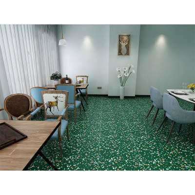 Customized big size green floor rustic tile colored terrazzo ceramic tile price