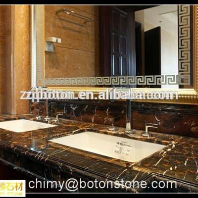 Custom Bathroom Countertop Marble, Brown Marble Vanity Top