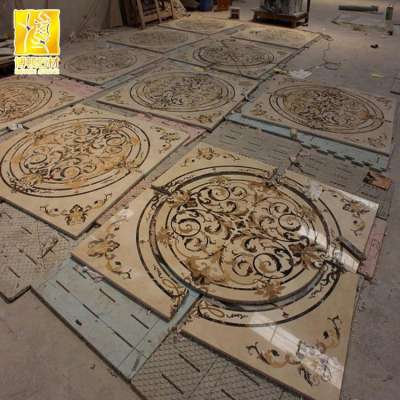 Good product round beige marble floor medallions tiles