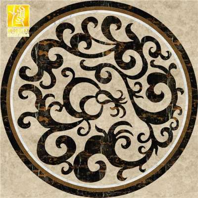 Chinese marble stone center water jet medallion for project