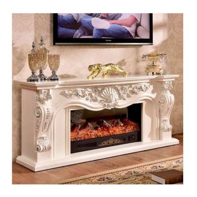 Natural indoor hand carved antique french style marble fireplace