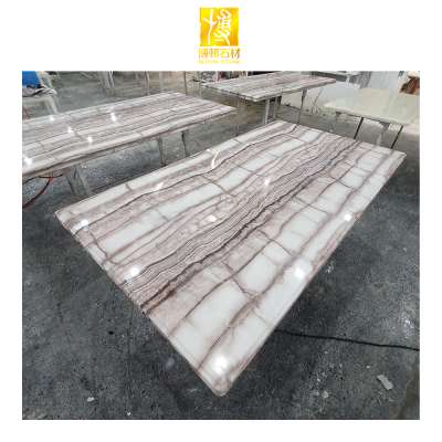 New arrival marble inlay coffee or restaurant table top