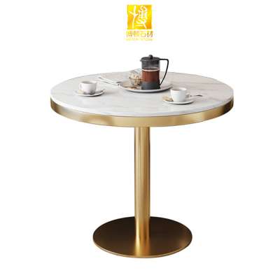 Simple furnture style table top for restaurant marble top coffee table to dining table