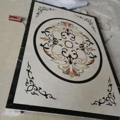 Chinese manufacturers supply rectangle marble medallion floor for corridor